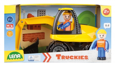 Количка за игра, Lena, Багер, Truckies, 25 см