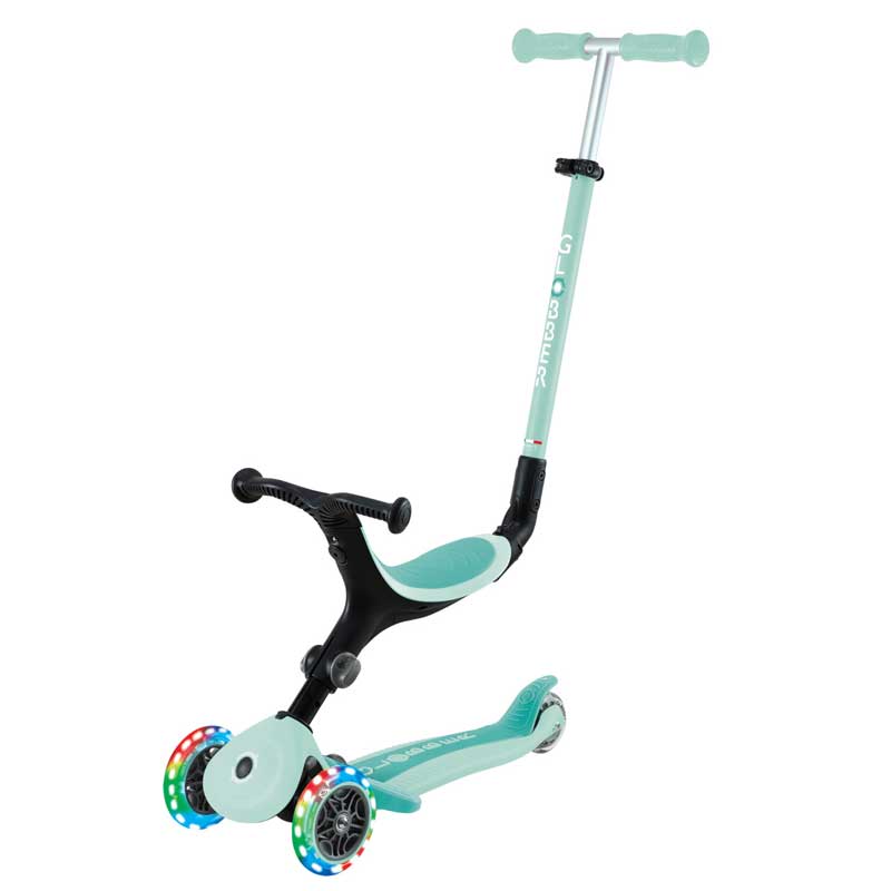 Сгъваема тротинетка с родителски контрол 5 в 1 Globber Go Up Active Lights, Ментов