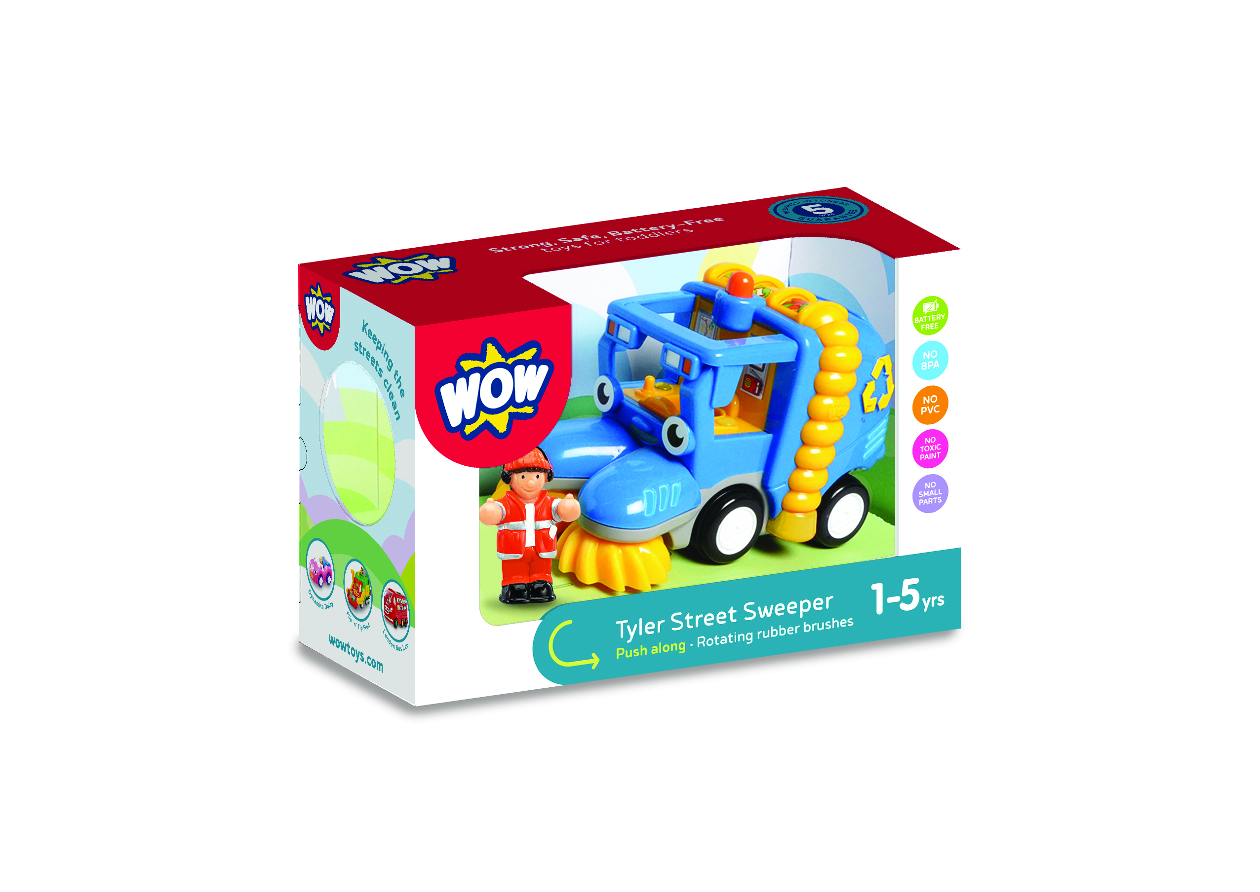 Количка за игра, WOW Toys, Камионът за почистване на улици на Тейлър